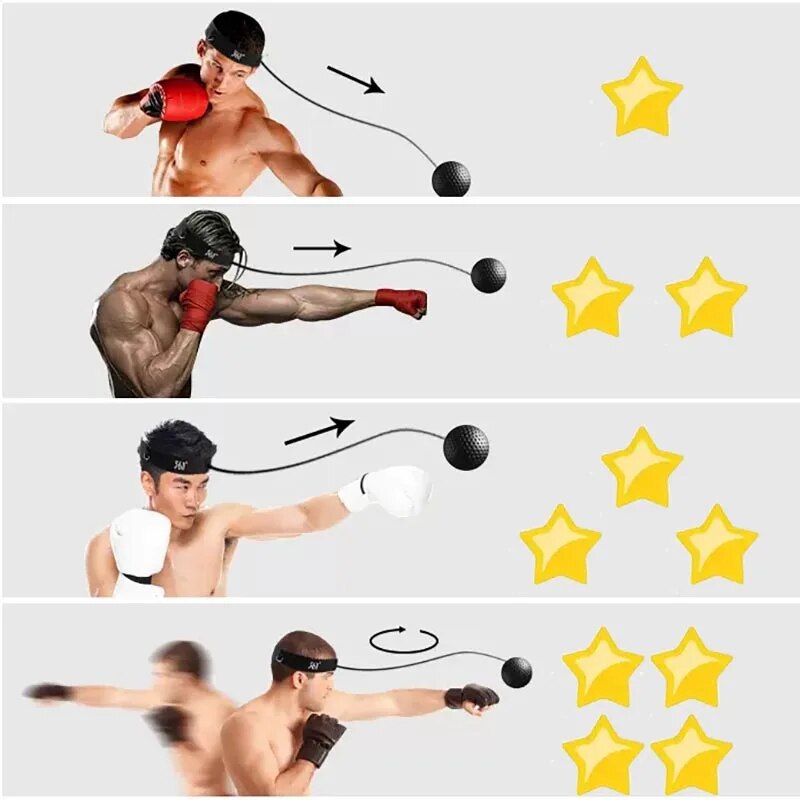 Cheap Boxing Reflex Ball Head-mounted PU Punch Ball MMA Sanda Training Hand  Eye Reaction Gym Sandbag Muay Thai Boxeo Fitness Equipment